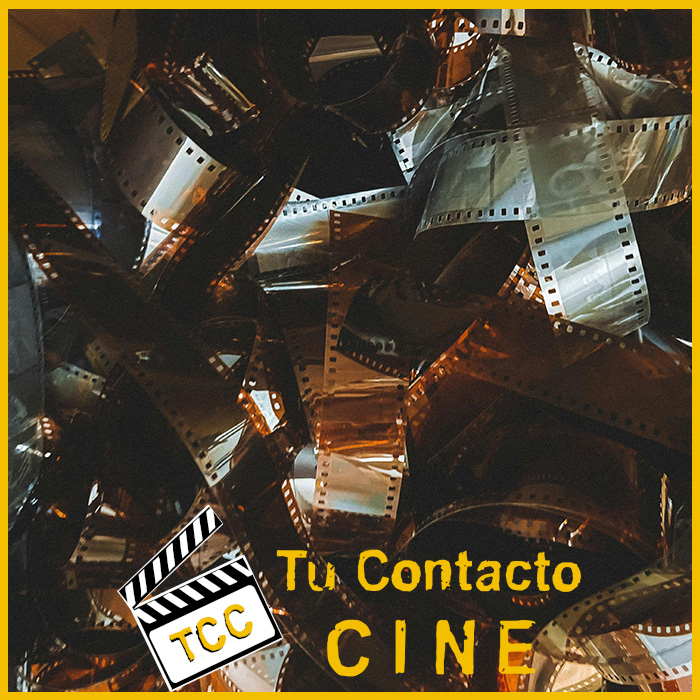 Cintas de película cinematográfica enredadas